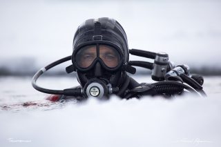  Under ice diving at Tignes